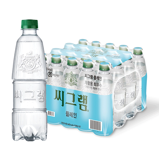 [LIVE]씨그램 플레인 무라벨 450PET X20 
									목록 이미지