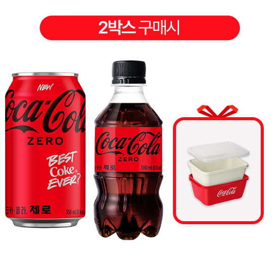 [LIVE][패키지경품]코카-콜라 제로 350CAN X24 + 코카-콜라 제로 300PET X24 + 채반용기
									목록 이미지