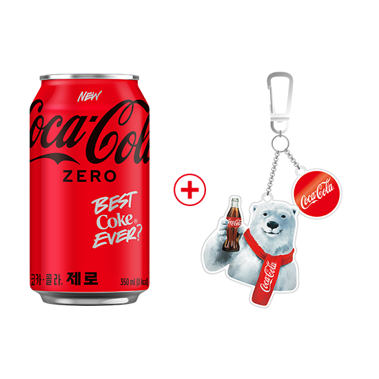 [노벨티행사] 코크제로 350CAN X24(24개)+ 폴라베어 키링
