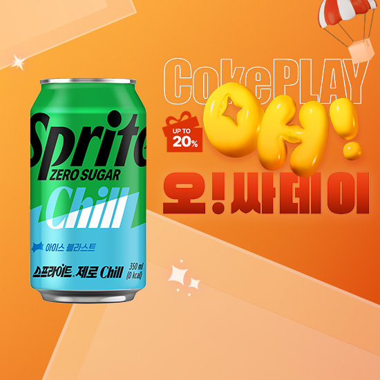 [오싸데이]스프라이트 제로 칠 아이스 블라스트 350CAN 4X6 목록 이미지