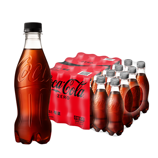 [이벤트][정기배송]코카-콜라 제로 무라벨 370PET X24 목록 이미지