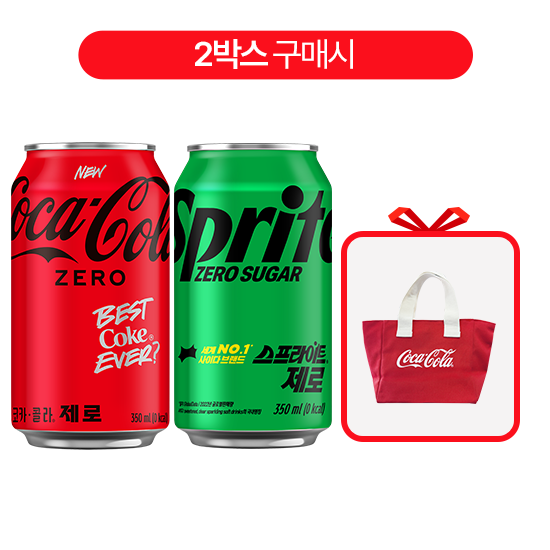 [패키지] 코크제로 350CAN X24 +스프라이트 제로 350CAN X24 + 코카콜라 토트백 목록 이미지