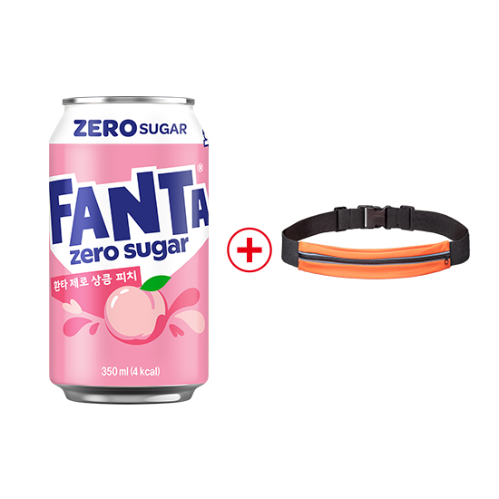 [노벨티행사]환타 제로상큼피치 350CAN X24 + 러닝벨트 썸네일 이미지
