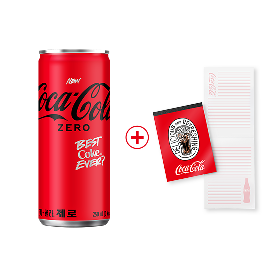 [노벨티행사]코카-콜라 제로  250CAN X30+코카콜라메모패드 목록 이미지