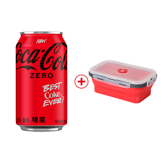 [노벨티행사] 코크 제로 350CAN X24 + 실리콘 용기 목록 이미지