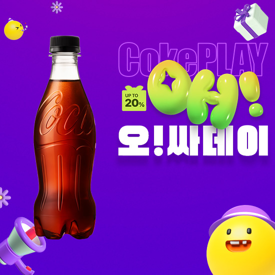 [오싸데이]코크제로 라벨프리 370PET X24  목록 이미지