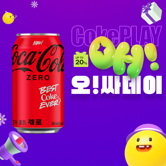 [오싸데이] 코카-콜라 제로 350CAN X24 목록 이미지