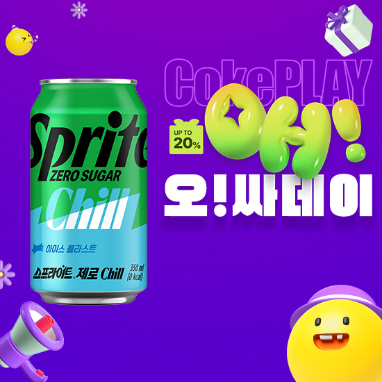 [오싸데이]스프라이트 제로 칠 아이스 블라스트 350CAN 4X6 목록 이미지