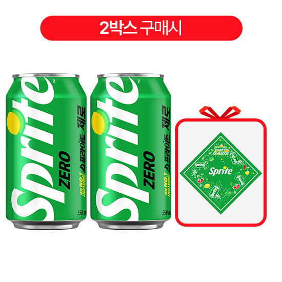 [패키지] 스프라이트 제로 350CAN X24  (2상자) + 스프라이트 반다나앞치마 목록 이미지