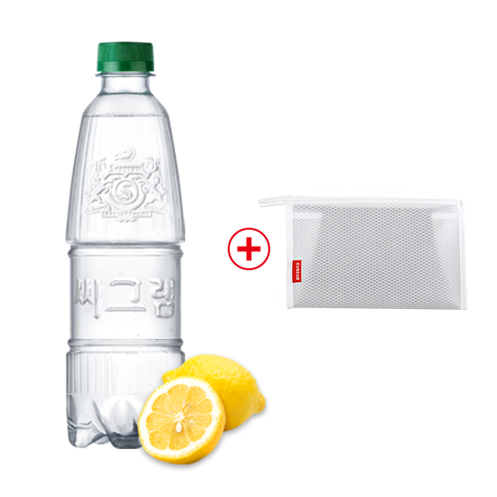 [노벨티행사] 씨그램 레몬 무라벨 450PET X20 + 방수파우치