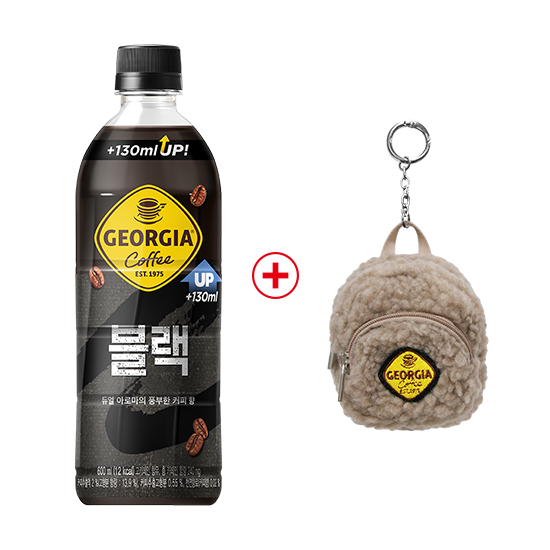 [노벨티행사] 조지아 블랙 600PET 4X6 (24개) + 뽀글이 백팩키링 목록 이미지