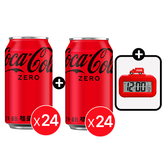 [LIVE] 코크제로 350CAN X24 X2(2상자)+코카콜라탁상시계
									목록 이미지
