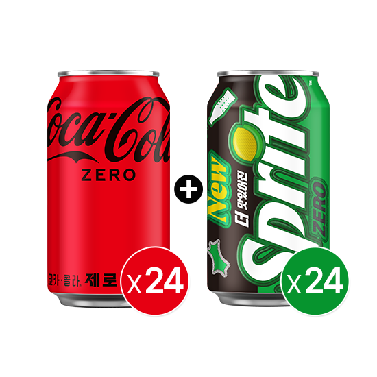[패키지] 코크제로 350CAN X24 +스프라이트 제로 350CAN X24 목록 이미지
