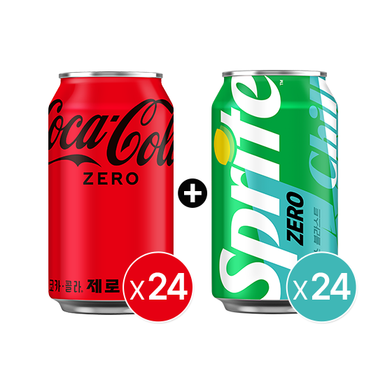 [패키지] 코크제로 350CAN X24 + 스프라이트 제로 Chill  350CAN X24 목록 이미지