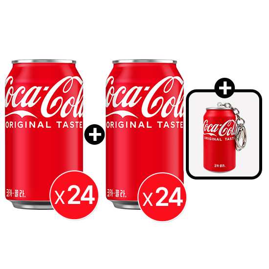 [노벨티증정] 코카-콜라 350ml X24 x2(2상자) + 코카콜라 스퀴시 키링 목록 이미지
