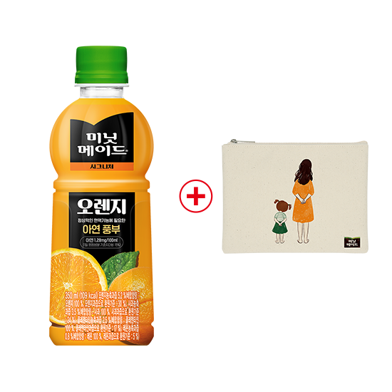 [노벨티행사] 미닛 오렌지 350PET X24+미닛메이드면파우치 썸네일 이미지