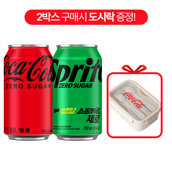 [패키지] 코크제로 350CAN X24 -스프라이트 제로 350CAN X24-도시락 썸네일 이미지