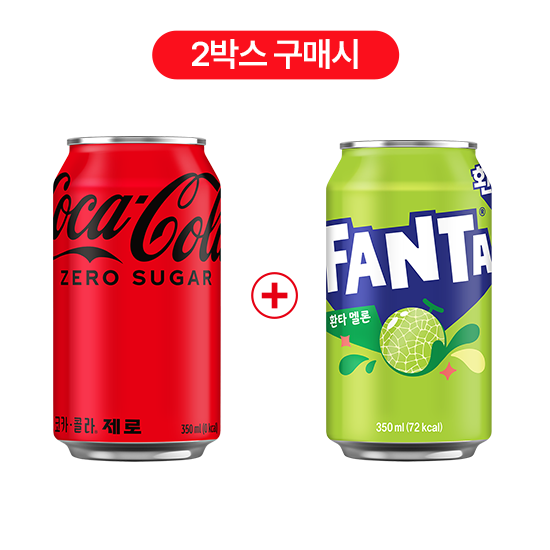 [패키지] 코크제로 350CAN X24 + 환타멜론 350CAN X24 썸네일 이미지