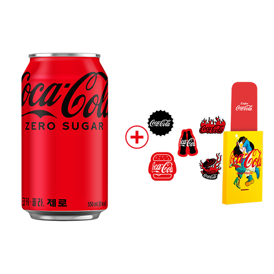 [노벨티행사] 코크제로 350CAN X24 (24개) + 컨페티카드 + 스티커 썸네일 이미지