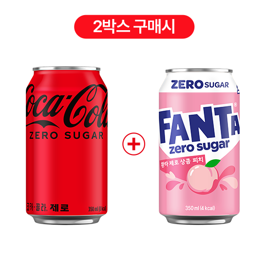 [패키지] 코크제로 350CAN X24 + 환타상큼피치 350CAN X24 썸네일 이미지
