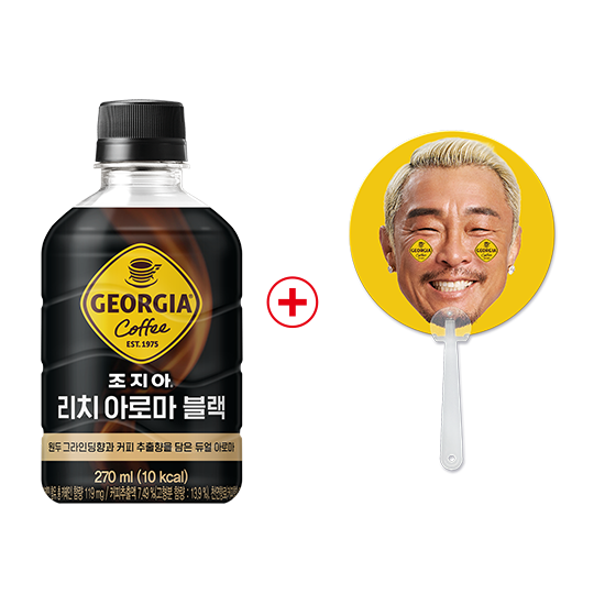 [노벨티행사] 조지아 리치아로마 블랙 270PET 4X6 (24개) + 추성훈 부채