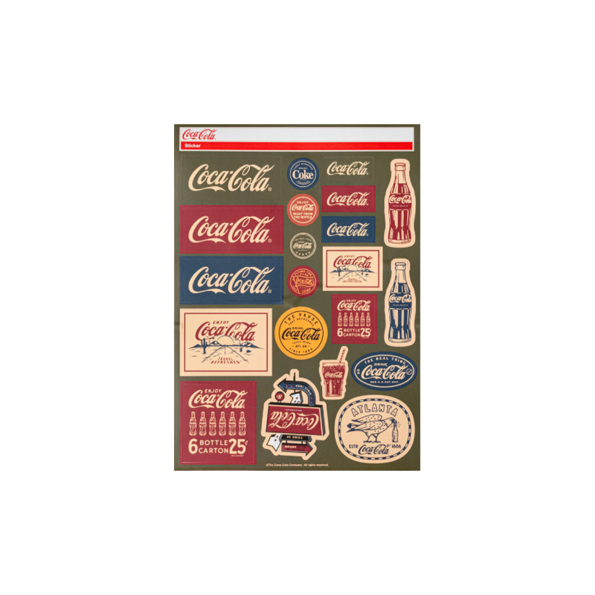 코카콜라 캠핑 한정판 스티커 세트