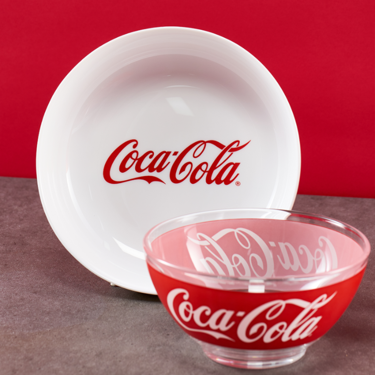 코카-콜라 루미낙 모닝볼/접시 set